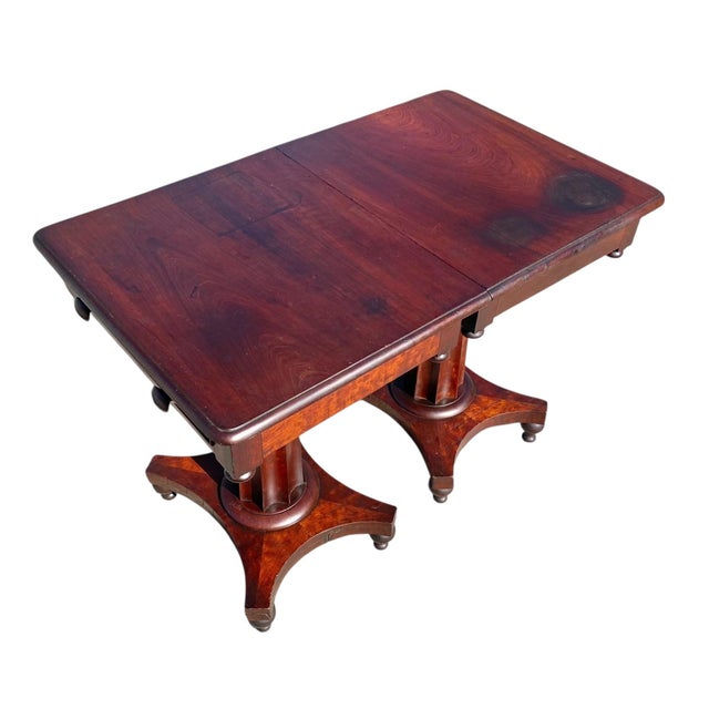 Early 19th Century Antique Pair of Classical Mahogany Side Tables / Nightstands Sofa Table Set For Sale - Image 5 of 12