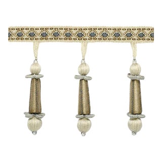 Schumacher Addington Molded Tassel Fringe in Moonstone For Sale