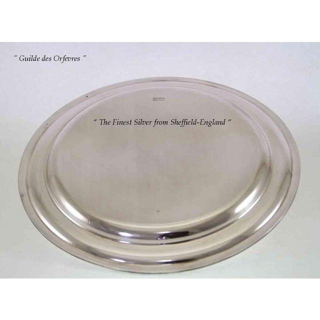 1970s Round Platter With Bead Pattern, Applied Border- Silver by Frank Cobb & Co. For Sale In New York - Image 6 of 14