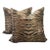 Animalia Tiger Velvet Down Pillows - a Pair For Sale
