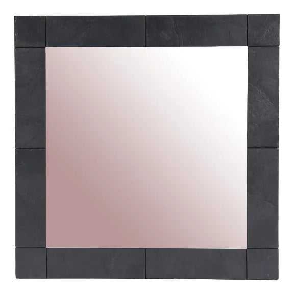 Large Square Slate Wall Mirror, 1960s For Sale