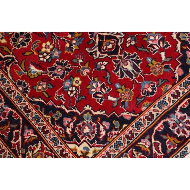 Kashan Rug in Virgin Wool For Sale - Image 6 of 11
