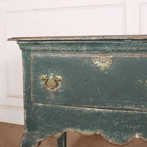 Turquoise Large English Dresser Base For Sale - Image 8 of 18