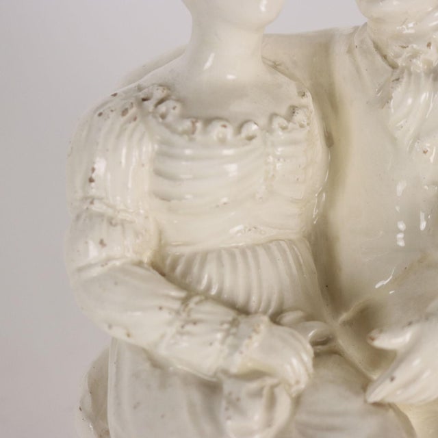 Antique Gallant Couple Sculpture For Sale - Image 4 of 9