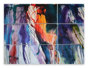 Contemporary Abstract Ink on Paper Painting "Le Bois" by Martin Reyna