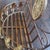 1990s Copper/ Cream Wrought Iron Hanging Wall Basket For Sale - Image 9 of 9