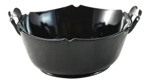 Black Glass Handled Catchall