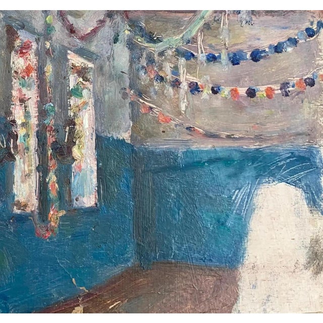 Family Holidays Oil Painting, Ukrainian Artist, 1960s For Sale - Image 6 of 6