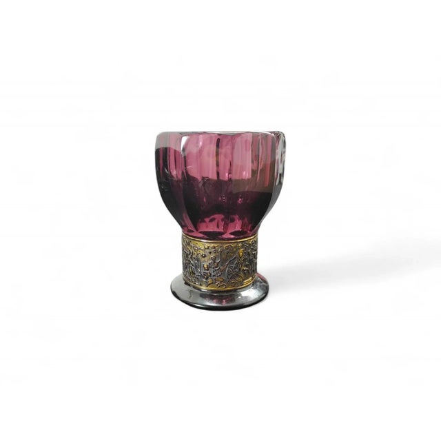 Red Glass Glasses and Antique Walther Jug, 1890s, Set of 7 For Sale - Image 6 of 11