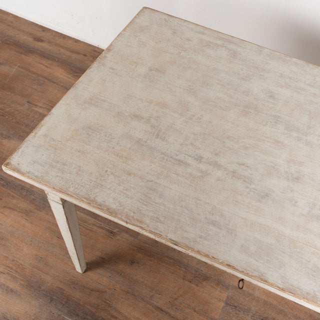 19th Century Swedish White Painted Desk or Side Table For Sale - Image 4 of 14