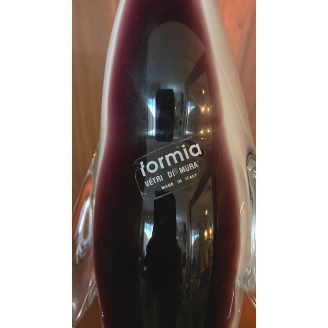 Formia Murano Italian Murano Glass Penguin Sculpture For Sale - Image 4 of 5