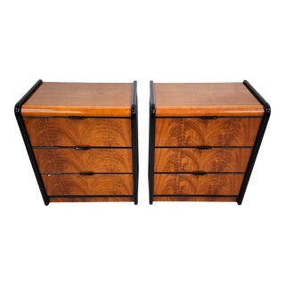 Donald Deskey Style Italian Nightstands Pair For Sale