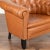 Mid 20th Century Pair, Vintage Brown Leather Barrel Back Arm Chairs, Denmark Circa 1940 For Sale - Image 5 of 13