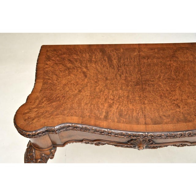 Burr Walnut Card Table, 1900s For Sale - Image 12 of 18