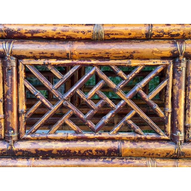 Wood 19th Century Nine Foot Chinese Bamboo Altar Table For Sale - Image 7 of 18