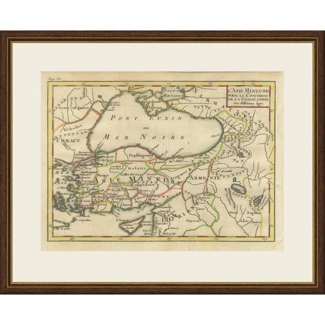 This antique map of Asia Minor is titled L'Asie Mineure pour la Concorde de la Géographie des différens âges and comes...