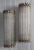 1940s Pair Vintage Art Deco Wall Sconces in Brass & Ribbed Glass Rod Ship Light For Sale - Image 5 of 5