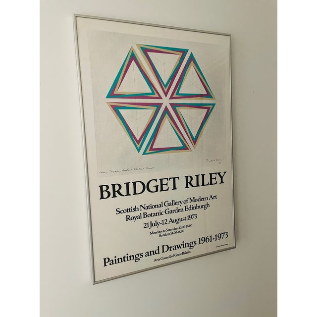 Bridget Riley original poster for Scottish National Gallery of Modern Art July 21- August 12 1973 Paintings and Drawings...