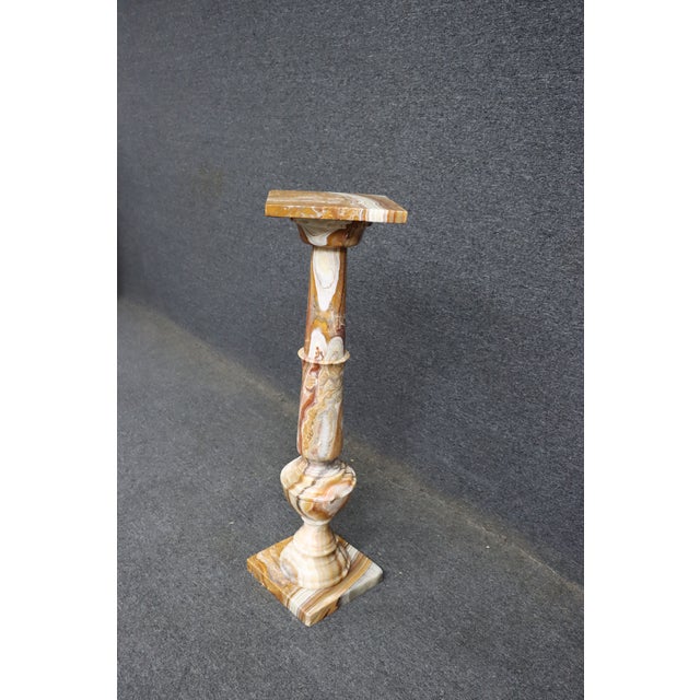 Italian Style Onyx Pedestal With Urn For Sale - Image 15 of 15