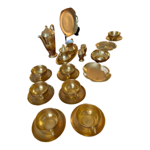 Antique & Vintage 25 Piece Pickard 1930’s 22k Gold Hand-Painted China-Includes Some Hutschenreuther