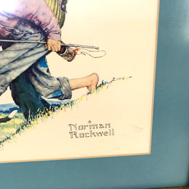 Norman Rockwell “Going Fishing” – Framed Art Print (15” x 15”) 1970-1979 Subject: Fishing Handmade: No Personalize: No...