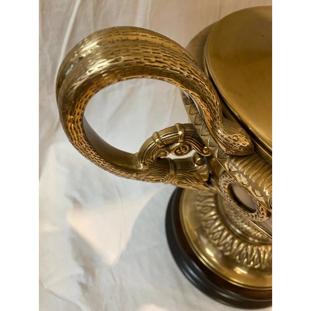 Vintage Lamp With Snake Arms on Urn For Sale In New York - Image 6 of 11
