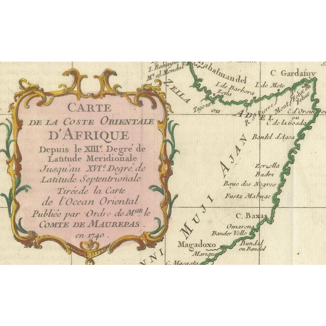 East African Coast Map by Bellin, 1740 For Sale - Image 6 of 9