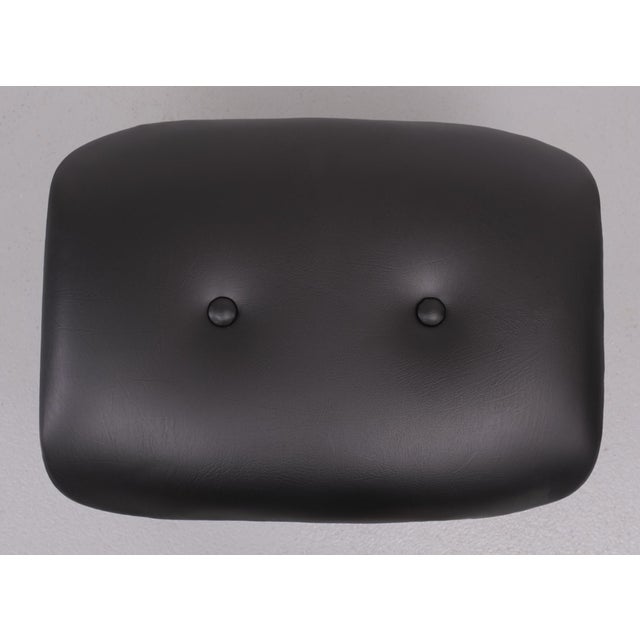 Black Faux Leather Ottoman, 1960s, Denmark For Sale - Image 6 of 8