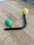Wood 1950s Mid-Century Modern French Sputnik Wall Hook With Green & Yellow Atomic Balls For Sale - Image 7 of 10