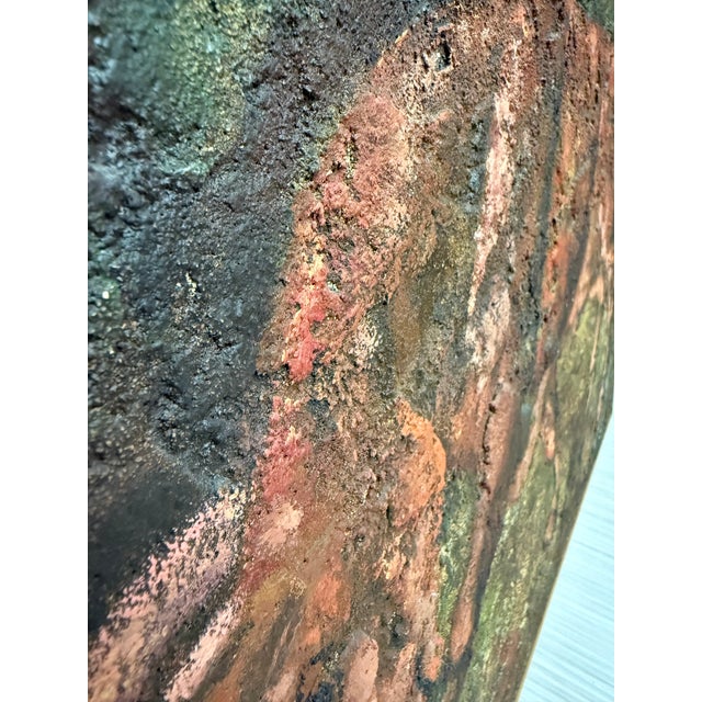 Brutalist Textured Mid Century Bull Art Framed in Walnut For Sale In Reno/Lake Tahoe - Image 6 of 11