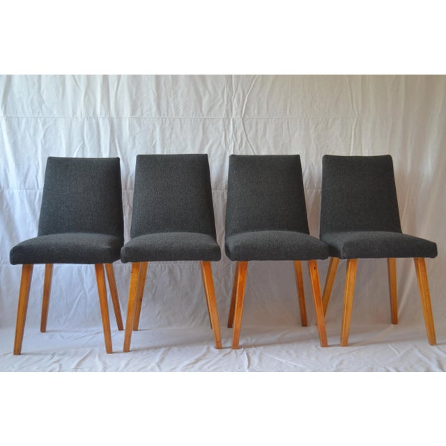 Brown 1326 Dining Chairs by Lejkowski & Lesniewski for Krakowskie Fabryki Mebli, 1962, Set of 4 For Sale - Image 8 of 8