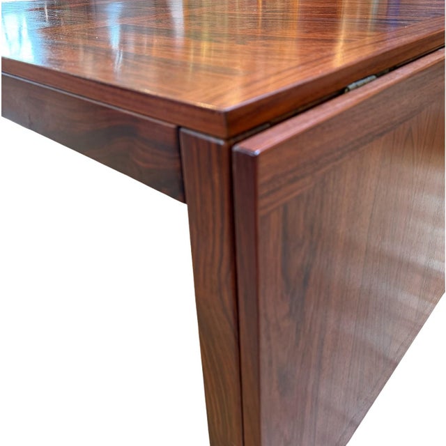 1970s Danish Modern Rosewood Dropleaf Dining Table by Vejle Stole Og Mobelfabrik For Sale - Image 10 of 12