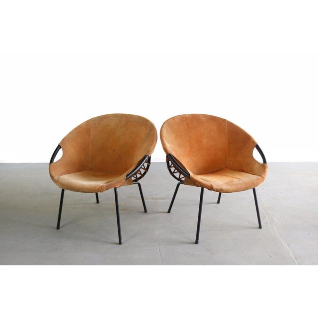 Metal 1960s Vintage Lusch Erzeugnis Circle "Balloon" Armchairs- A Pair For Sale - Image 7 of 7