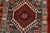 Textile Yalameh Rug 3'5'' X 4'11'' Red Wool Vintage Tribal Hand-Knotted Oriental Carpet For Sale - Image 7 of 12