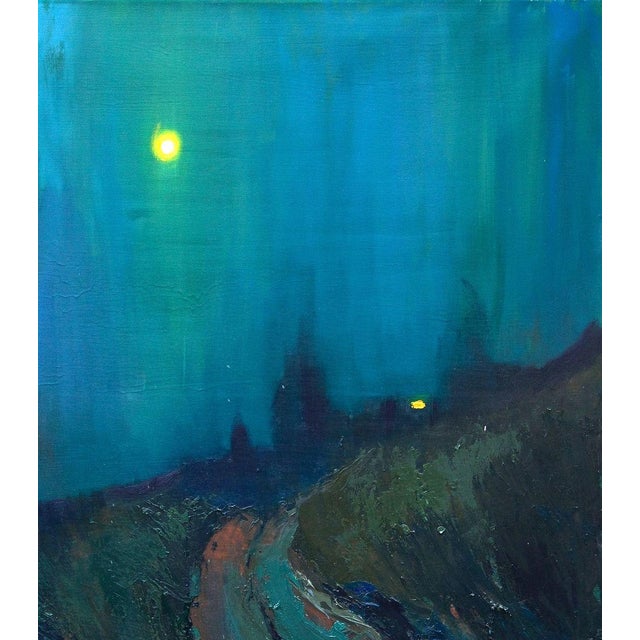 Impressionist Oil Painting Fog Over the Field Natalia Korf-Ivaniuk For Sale - Image 3 of 6