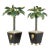 Pair of Vintage Hollywood Palm Beach Regency Tole Topiaries For Sale