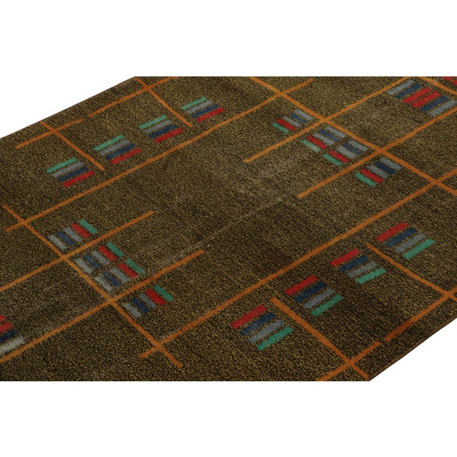 Rug & Kilim 1960s Rug & Kilim’s Mid-Century Modern Zeki Müren Art Deco Rug For Sale - Image 4 of 7