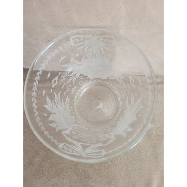 Mid 18th Century Antique 18th Century Wheel Engraved Glass Large Flip Bucket - Dated 1751 - For Sale - Image 5 of 7