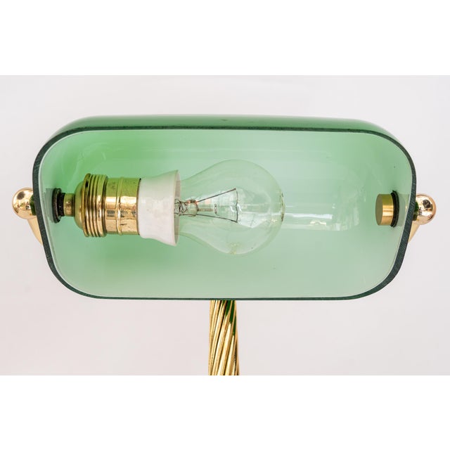 Banker Table Lamp with Glass Shade, Vienna, 1920s For Sale - Image 16 of 18
