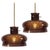 Brown and Bubble Glass Pendant Lights attributed to Carl Fagerlund for Orrefors, 1960s, Set of 2 For Sale - Image 13 of 13