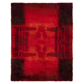 Swedish Rya Rug by Ritva Puotila at Doris Leslie Blau For Sale