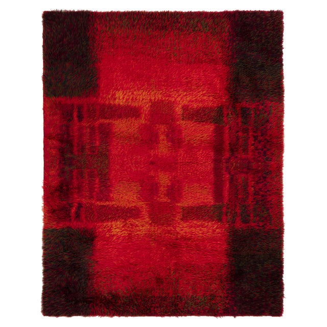 Swedish Rya Rug by Ritva Puotila at Doris Leslie Blau For Sale