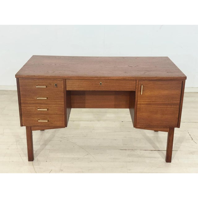 Mid-Century Danish Teak Desk, 1960s For Sale - Image 17 of 17