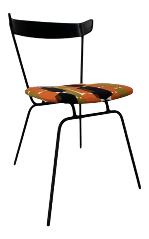 Authentic Mid-Century Modern Side Chair by Clifford Pascoe – Ebonized Wood & Vintage 1960s Upholstery