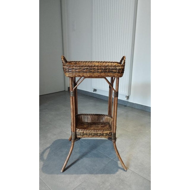 Antique Wicker Side Table, 1890s For Sale - Image 15 of 18