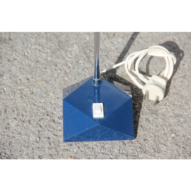 Hexagonal Blue Table Lamp, 1970s For Sale - Image 4 of 7