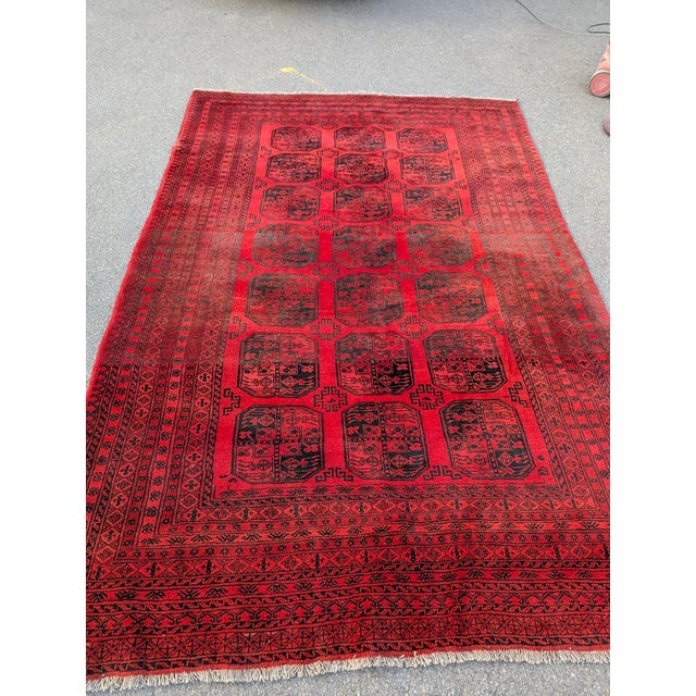 Vintage Traditional Afghan Rug, 1960s For Sale - Image 6 of 6