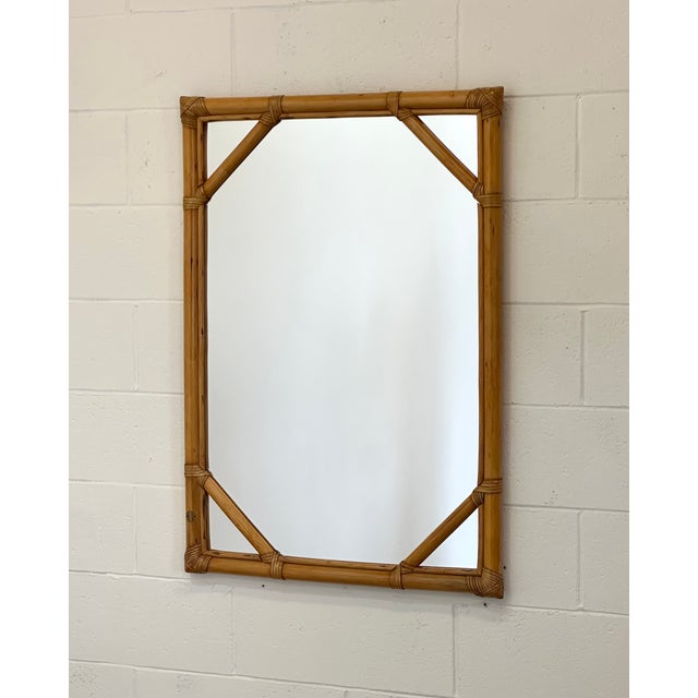 Bamboo and Leather Mirror, 1970s For Sale - Image 12 of 12