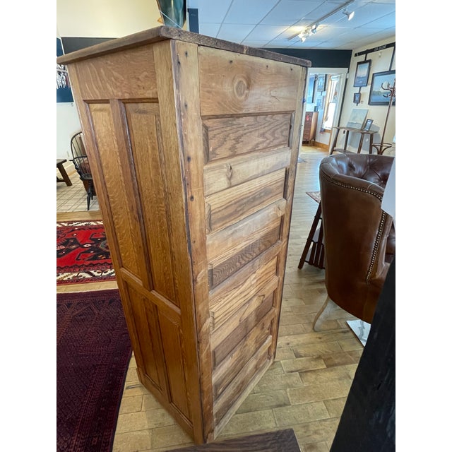 1900s Antique American Oak Vertical Map Chairish