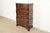 English Harden Georgian Solid Cherry Wood Seven-Drawer Highboy Dresser For Sale - Image 3 of 10